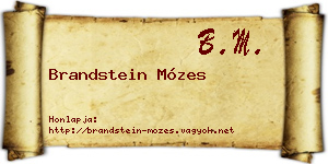 Brandstein Mózes névjegykártya
